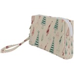 Trees Christmas Holiday Pattern Wristlet Pouch Bag (Small)