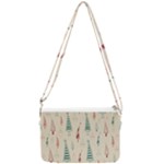 Trees Christmas Holiday Pattern Double Gusset Crossbody Bag