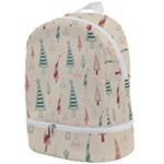 Trees Christmas Holiday Pattern Zip Bottom Backpack