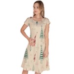 Trees Christmas Holiday Pattern Classic Short Sleeve Dress