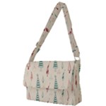 Trees Christmas Holiday Pattern Full Print Messenger Bag (L)