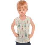 Trees Christmas Holiday Pattern Kids  Sport Tank Top