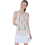 Trees Christmas Holiday Pattern Racer Back Mesh Tank Top