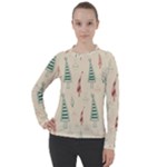 Trees Christmas Holiday Pattern Women s Pique Long Sleeve T-Shirt