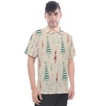 Trees Christmas Holiday Pattern Men s Polo T-Shirt