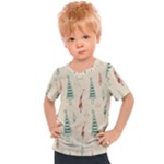 Trees Christmas Holiday Pattern Kids  Sports T-Shirt