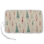 Trees Christmas Holiday Pattern Pen Storage Case (S)