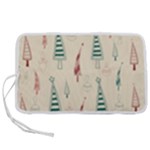 Trees Christmas Holiday Pattern Pen Storage Case (M)