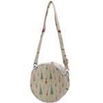 Trees Christmas Holiday Pattern Crossbody Circle Bag