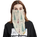 Trees Christmas Holiday Pattern Face Covering Bandana (Triangle)