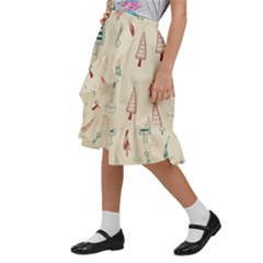 Kids  Ruffle Flared Wrap Midi Skirt 