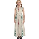 Trees Christmas Holiday Pattern Kids  Satin Sleeveless Maxi Dress