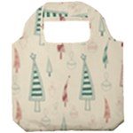 Trees Christmas Holiday Pattern Foldable Grocery Recycle Bag