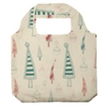 Trees Christmas Holiday Pattern Premium Foldable Grocery Recycle Bag