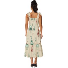 Tie-Strap Tiered Midi Chiffon Dress 