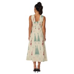 Sleeveless Cross Front Cocktail Midi Chiffon Dress 