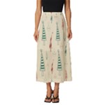 Trees Christmas Holiday Pattern Classic Midi Chiffon Skirt