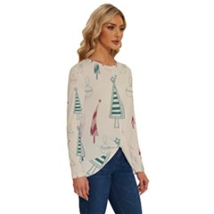 Long Sleeve Crew Neck Pullover Top 