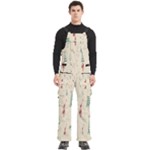 Trees Christmas Holiday Pattern Men s Side Zip Front Pouch Ski And Snowboard Bib Pants	