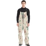 Trees Christmas Holiday Pattern Men s Front Zip Ski And Snowboard Bib Pants