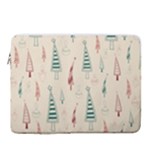 Trees Christmas Holiday Pattern 15  Vertical Laptop Sleeve Case With Pocket