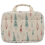 Trees Christmas Holiday Pattern Travel Toiletry Bag With Hanging Hook