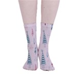 Trees Christmas Holiday Pattern Smooth Crew Length Tube Socks