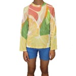 Citrus Fruit Healthy Vitamin Kids  Long Sleeve Swimwear