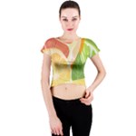 Citrus Fruit Healthy Vitamin Crew Neck Crop Top