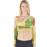 Citrus Fruit Healthy Vitamin Long Sleeve Crop Top