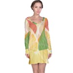 Citrus Fruit Healthy Vitamin Long Sleeve Nightdress