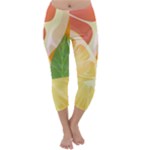 Citrus Fruit Healthy Vitamin Capri Winter Leggings 