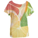 Citrus Fruit Healthy Vitamin Women s Oversized T-Shirt