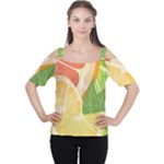 Citrus Fruit Healthy Vitamin Cutout Shoulder T-Shirt