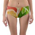 Citrus Fruit Healthy Vitamin Reversible Mid-Waist Bikini Bottoms