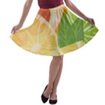 Citrus Fruit Healthy Vitamin A-line Skater Skirt