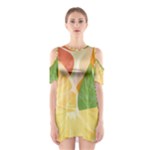 Citrus Fruit Healthy Vitamin Shoulder Cutout One Piece Dress