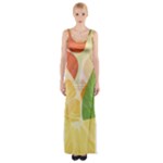 Citrus Fruit Healthy Vitamin Thigh Split Maxi Dress