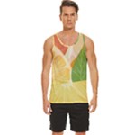 Citrus Fruit Healthy Vitamin Men s Wide Collar Tank Top