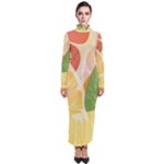 Citrus Fruit Healthy Vitamin Turtleneck Maxi Dress