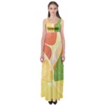 Citrus Fruit Healthy Vitamin Empire Waist Maxi Dress