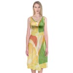 Citrus Fruit Healthy Vitamin Midi Sleeveless Dress