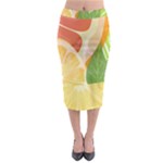 Citrus Fruit Healthy Vitamin Midi Pencil Skirt