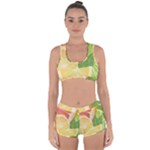 Citrus Fruit Healthy Vitamin Racerback Boyleg Bikini Set