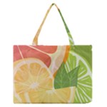 Citrus Fruit Healthy Vitamin Zipper Medium Tote Bag