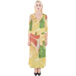 Citrus Fruit Healthy Vitamin Quarter Sleeve Wrap Maxi Dress