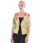 Citrus Fruit Healthy Vitamin Cropped Button Cardigan