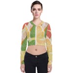 Citrus Fruit Healthy Vitamin Long Sleeve Zip Up Bomber Jacket