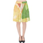 Citrus Fruit Healthy Vitamin Velvet High Waist Skirt