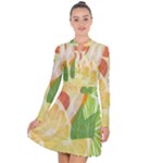 Citrus Fruit Healthy Vitamin Long Sleeve Panel Dress